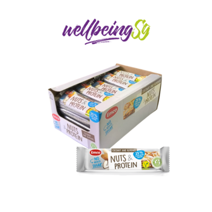Emco Nuts & Protein Bar Coconut & Almond Sugar Free 35g Halal (Box of 20) - 图片 2