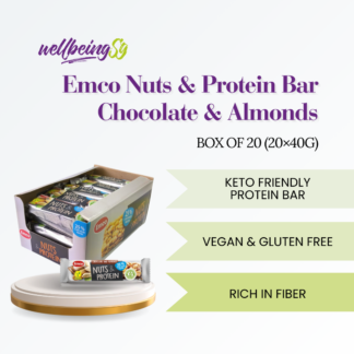 Emco Nuts & Protein Bar Chocolate & Almonds Gluten Free 40g Halal (Box of 20)
