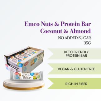 Emco Nuts & Protein Bar Coconut & Almond Sugar Free 35g Halal