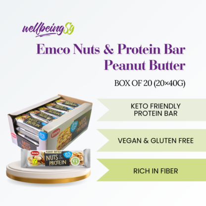 Emco Nuts & Protein Bar Peanut Butter Gluten Free 40g Halal (Box of 20)