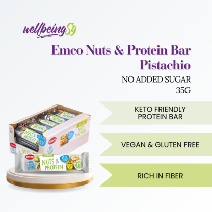 Emco Nuts & Protein Bar Pistachio & Almond Sugar Free 35g Halal